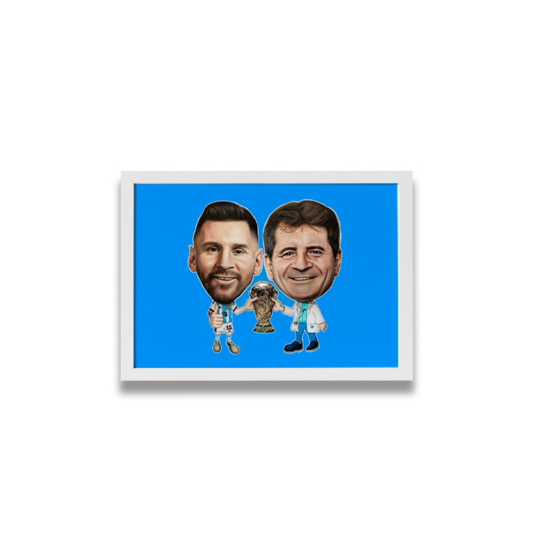 Caricatura 2 rostros Lapiz Color